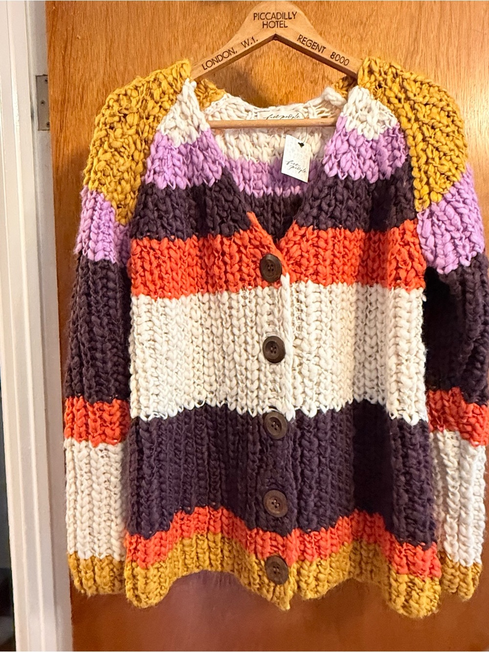 Free People Myles Stripe Cardi Sweater Cardigan - Multicolor